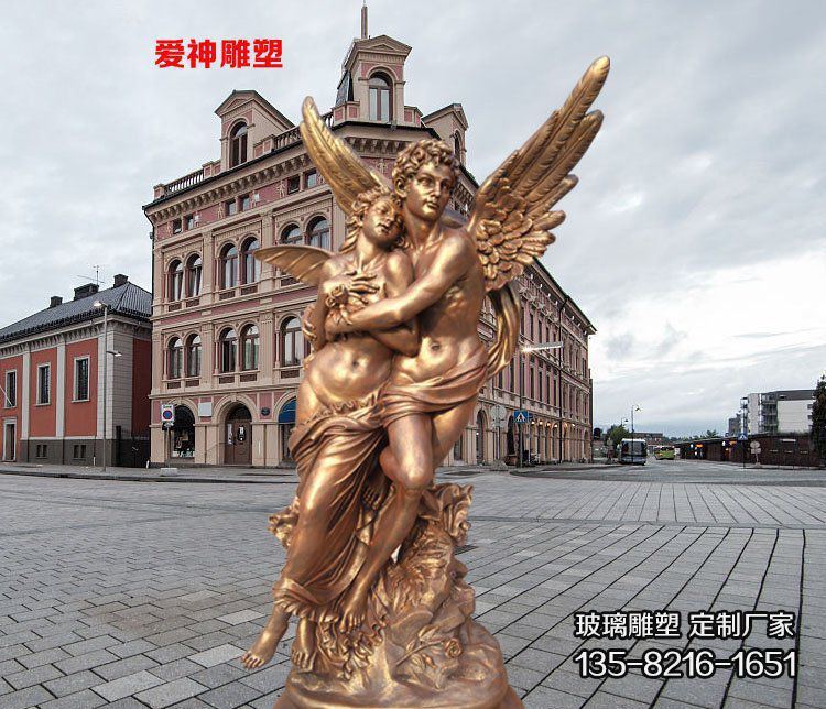 廣場(chǎng)戶(hù)外玻璃鋼仿銅情侶愛(ài)神雕塑 廣場(chǎng)戶(hù)外玻璃鋼仿銅情侶愛(ài)神雕塑