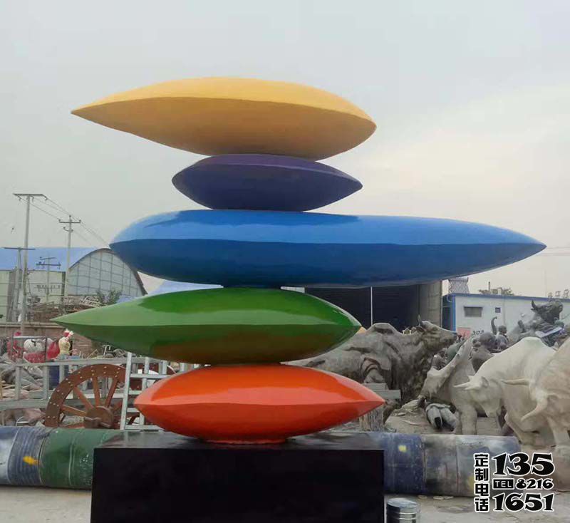 景區(qū)廣場(chǎng)玻璃鋼彩繪創(chuàng)意疊羅漢水滴雕塑 景區(qū)廣場(chǎng)玻璃鋼彩繪創(chuàng)意疊羅漢水滴雕塑