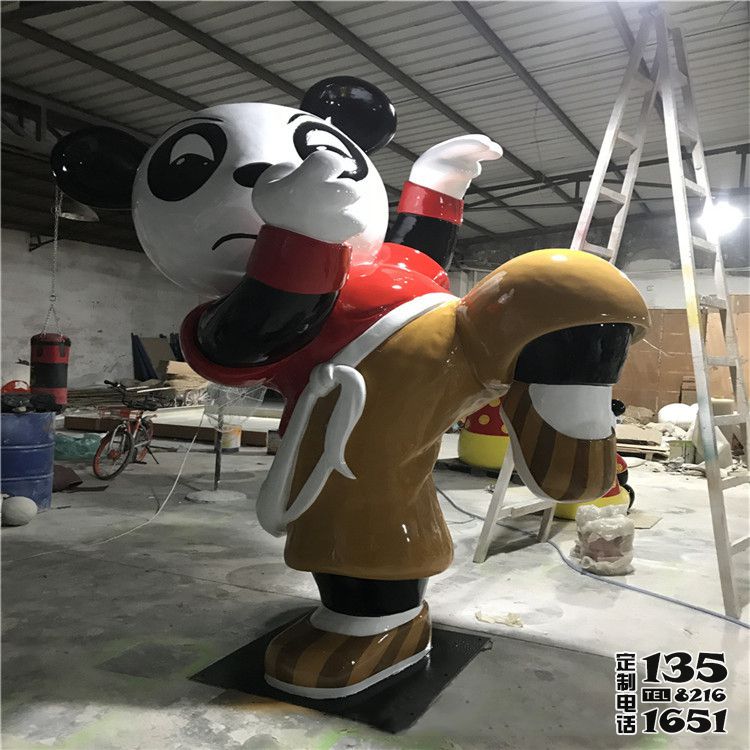 兒童游樂(lè)場(chǎng)擺放玻璃鋼卡通功夫熊貓雕塑 兒童游樂(lè)場(chǎng)擺放玻璃鋼卡通功夫熊貓雕塑