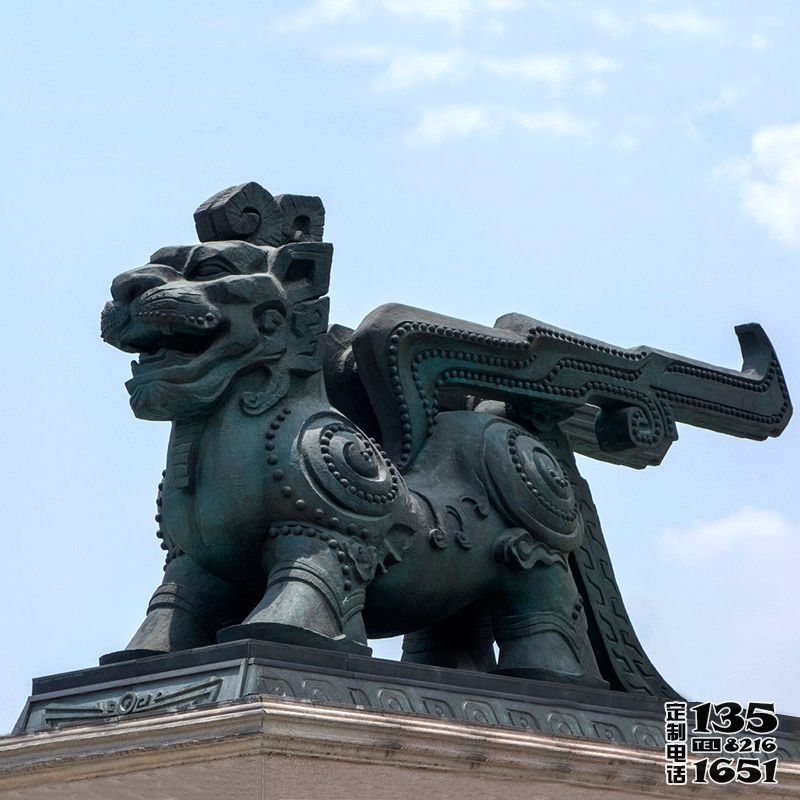 戶(hù)外擺放的大型玻璃鋼仿銅創(chuàng)意獬豸雕塑 戶(hù)外擺放的大型玻璃鋼仿銅創(chuàng)意獬豸雕塑