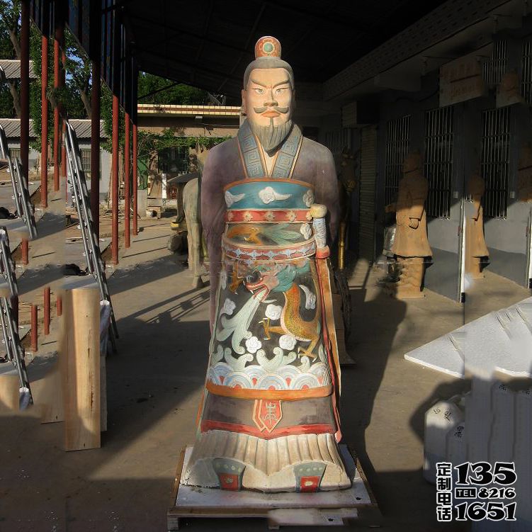 景區(qū)玻璃鋼彩繪秦始皇塑像 景區(qū)玻璃鋼彩繪秦始皇塑像