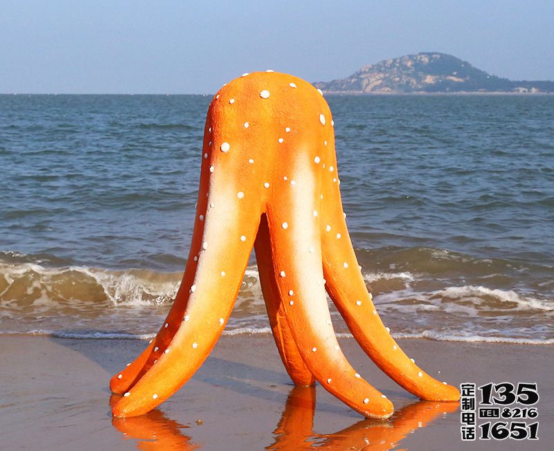 玻璃鋼仿真抽象章魚(yú)雕塑戶外沙灘擺件 玻璃鋼仿真抽象章魚(yú)雕塑戶外沙灘擺件